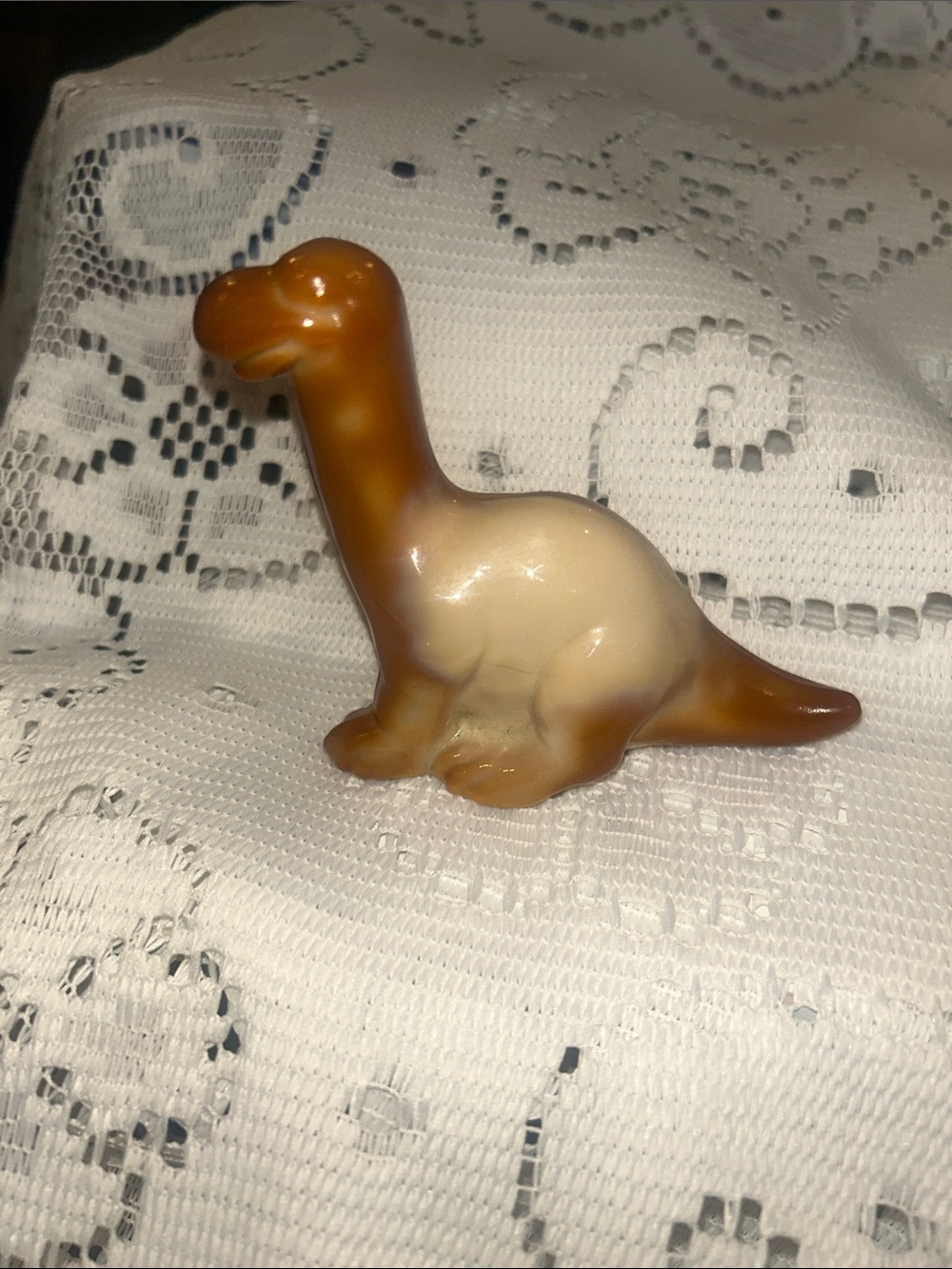 Fenton chocolate Dinosaur Figurine RARE find